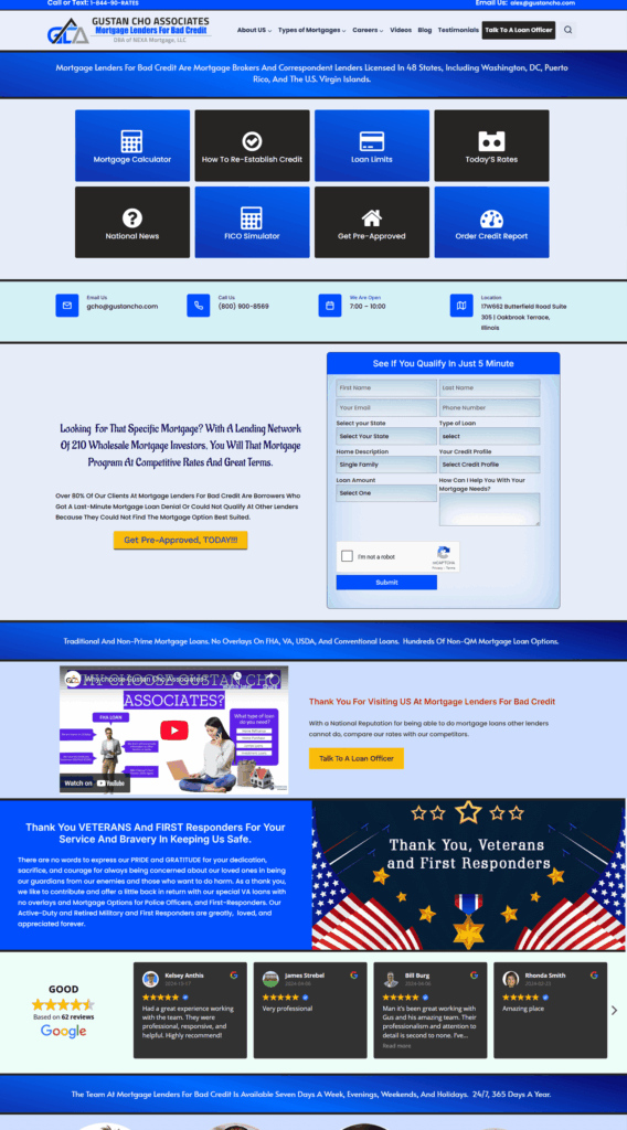 mortgage lenders for bad credit